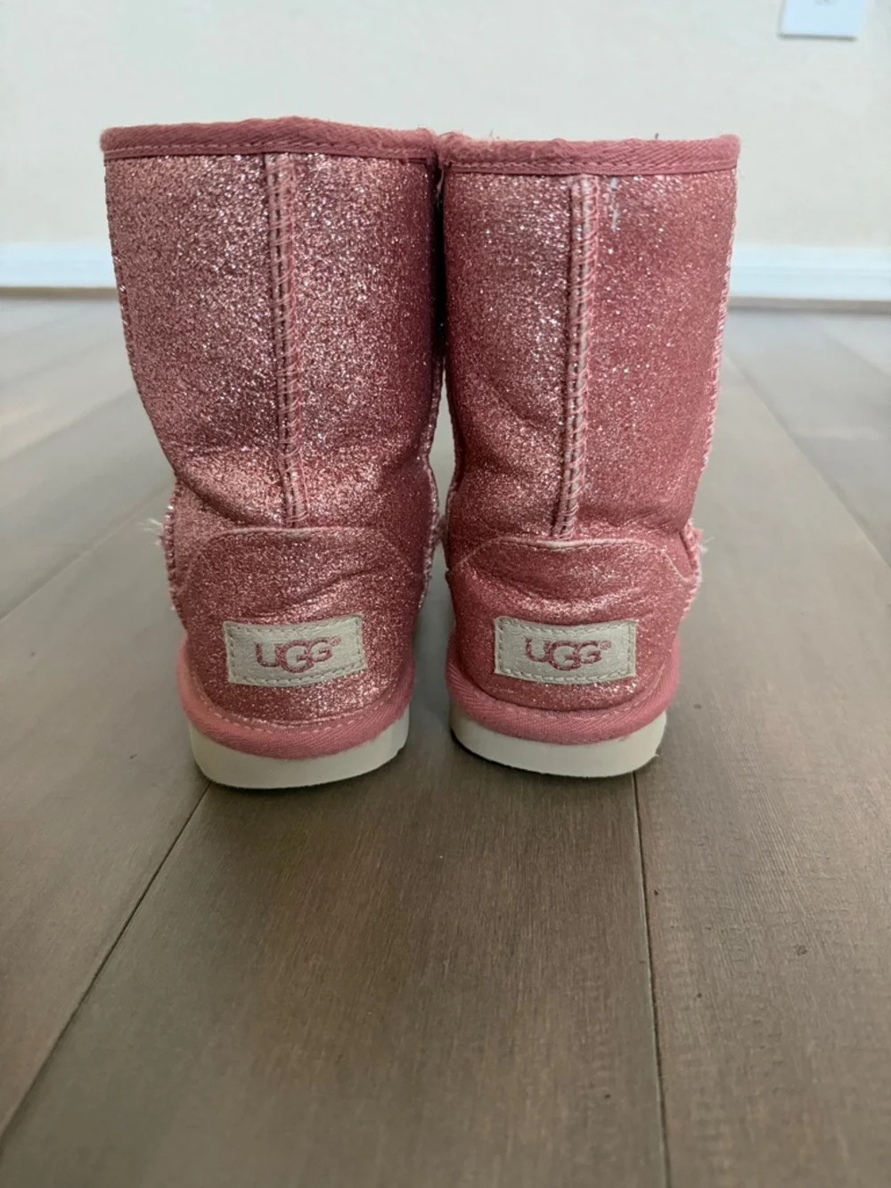 UGG Kids Glitter Pink Booties - Picture 3 of 7